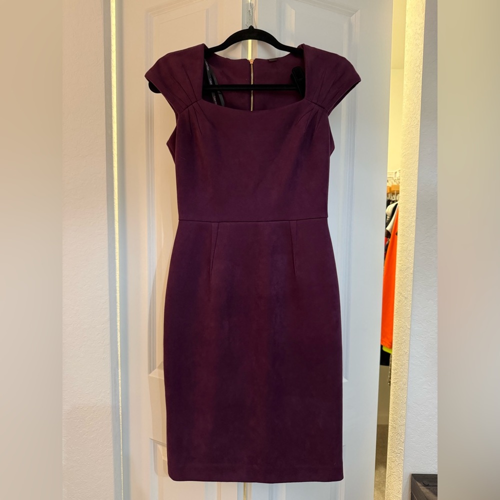 Calvin Klein Plum Suede Dress